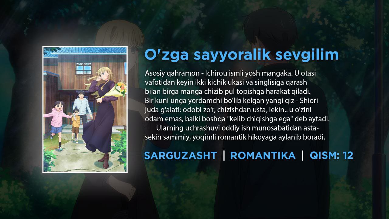 Ozga sayyoralik sevgilim